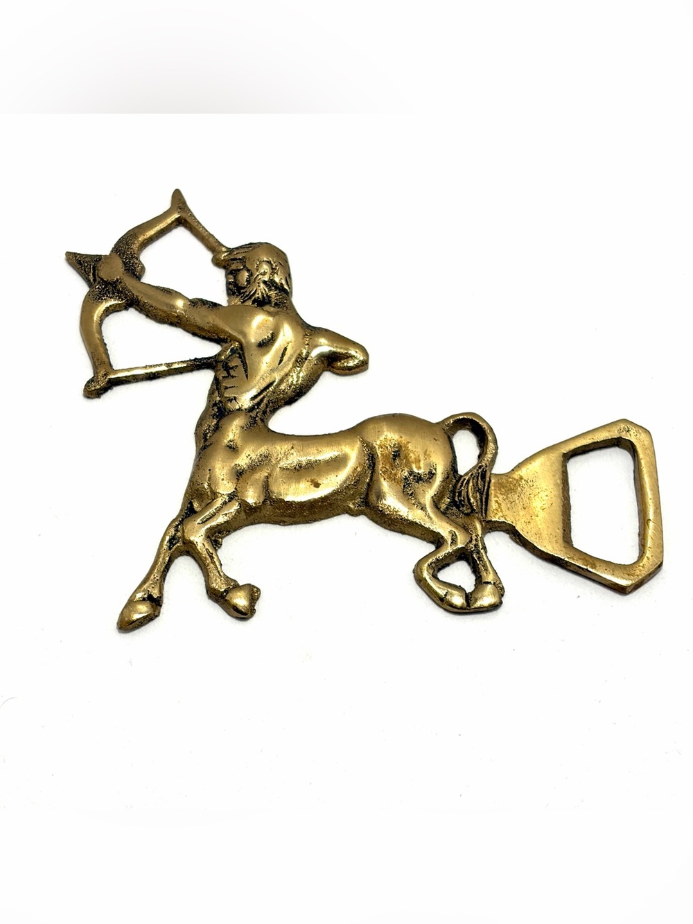 Vintage Brass Centaur Archer Bottle Opener - Mid Century Barware RARE FIND